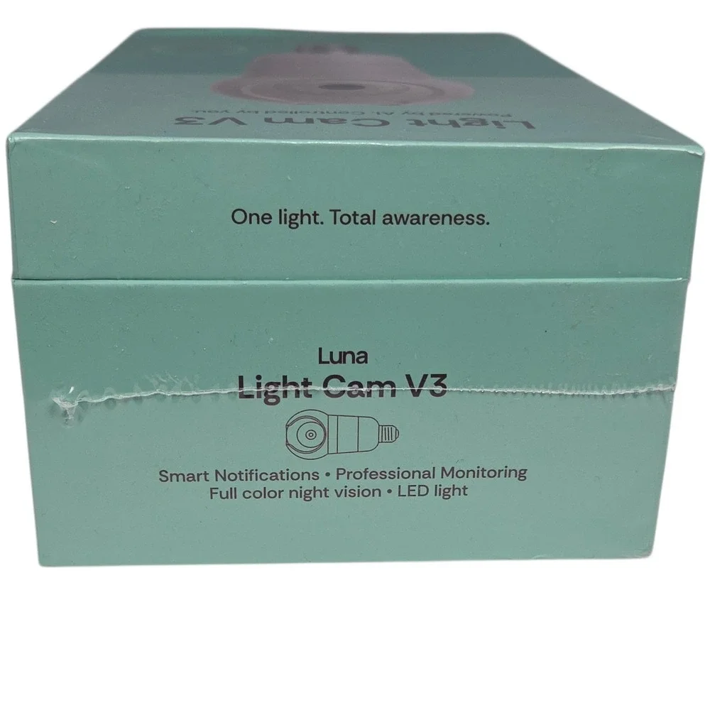 Luna Light Bulb Security Camera 2K WiFi Pan Tilt Night Vision Outdoor Indoor NEW